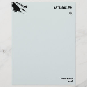 Light Blue Grunge Smudge Template Letterhead Briefbogen