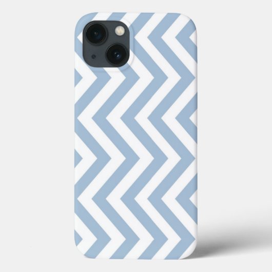 Light Blue Grunge Textured Zickzack Case-Mate iPhone Hülle (Rückseite)