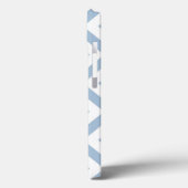 Light Blue Grunge Textured Zickzack Case-Mate iPhone Hülle (Rückseite / Links)