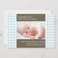 Light Blue Hahnentrittmuster Pattern Baby Birth