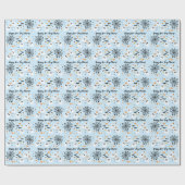 Light Blue Halloween Ghost Geschenkpapier (Flach)