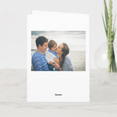 Light Blue Happy Hanukkah Handschrift Foto Feiertagskarte (Rückseite)