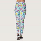 Light Blue Happy Pill Pattern Leggings (Rückseite)