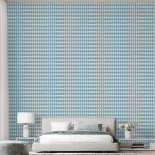 Light Blue Harlequin Pattern Tapete