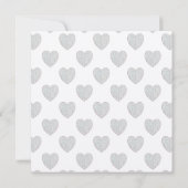 Light Blue Heart Pattern Hochzeitseinladung Einladung (Rückseite)