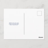 Light Blue Heart Themed Happy Vatertag Postkarte (Rückseite)