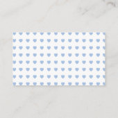 Light Blue Hearts Diaper Raffle Card Begleitkarte (Rückseite)