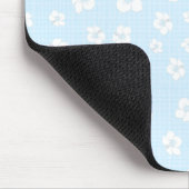 Light Blue Hibiskus Floral Mousepad (Ecke)