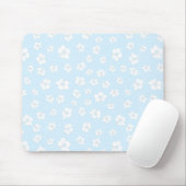 Light Blue Hibiskus Floral Mousepad (Mit Mouse)