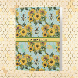 Light Blue Honeycomb Sonnenblume und Royal Bee Bewerbungsmappe