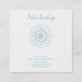 Light Blue Horoskop signiert Square Business Card Quadratische Visitenkarte (Rückseite)
