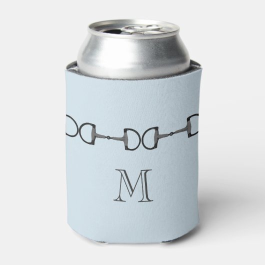 Light Blue Horse Bit Monogram Dosenkühler (Kanne Vorderseite)
