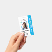 Light Blue Hospital Medical Employee Foto ID Ausweis (Handheld)