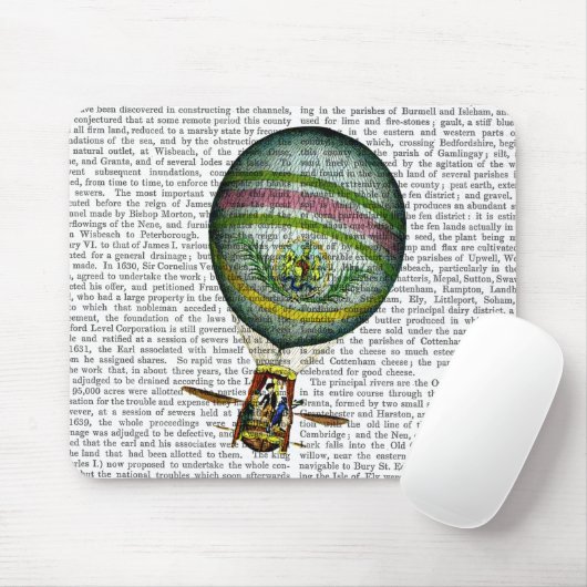 Light Blue Hot Air Ballon Mousepad (Mit Mouse)