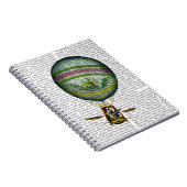 Light Blue Hot Air Ballon Notizblock (Rechte Seite)