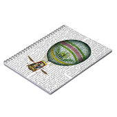 Light Blue Hot Air Ballon Notizblock (Linke Seite)