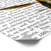 Light Blue Hot Air Ballon Poster (Ecke)