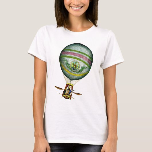 Light Blue Hot Air Ballon T-Shirt (Vorderseite)