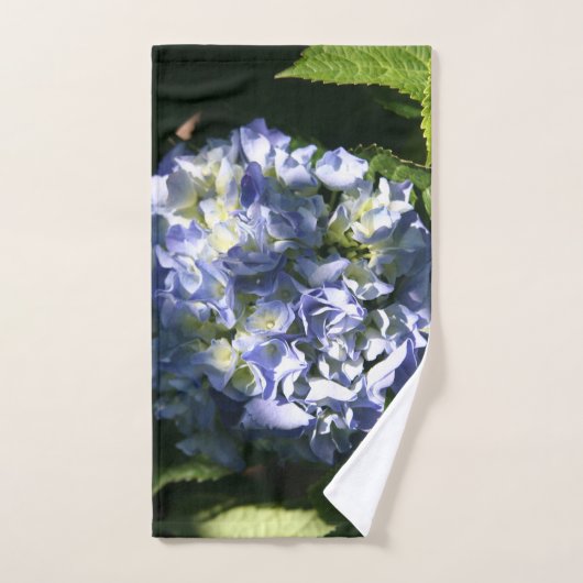 Light Blue Hydrangea Blume Badhandtuch Set (Handtuch)