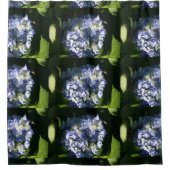 Light Blue Hydrangea Blume Duschvorhang (Vorderseite)