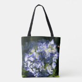 Light Blue Hydrangea Blume Tasche (Rückseite)