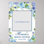 Light Blue Hydrangea Brautparty Foto Prop Poster (Vorne)