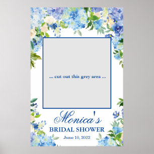 Light Blue Hydrangea Brautparty Foto Prop Poster