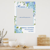 Light Blue Hydrangea Brautparty Foto Prop Poster (Küche)