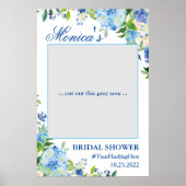 Light Blue Hydrangea Brautparty Foto Prop Poster (Vorne)