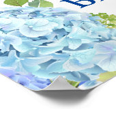 Light Blue Hydrangea Brautparty Foto Prop Poster (Ecke)