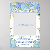 Light Blue Hydrangea Brautparty Foto Prop Poster (Vorne)