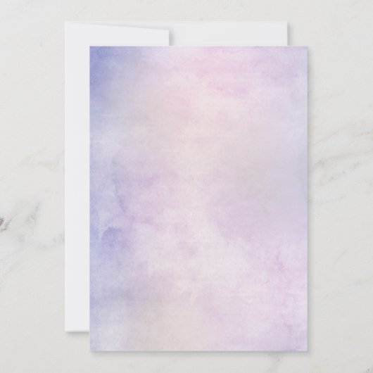 Light Blue Hydrangea & Eukalyptus Probe Dinner Einladung (Rückseite)