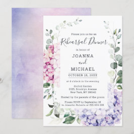 Light Blue Hydrangea & Eukalyptus Probe Dinner Einladung