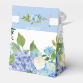 Light Blue Hydrangea florale Hochzeit Geschenkschachtel (Rückseite)