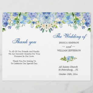 Light Blue Hydrangea Grüne Gedeckte Hochzeit
