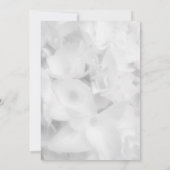 Light Blue Hydrangea Hochzeit Traditionelle Hochze Einladung (Rückseite)