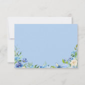 Light Blue Hydrangea RSVP Card mit Wahlmöglichkeit Karte (Rückseite)