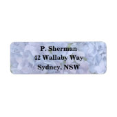 Light Blue Hydrangea Rücksendeadresse (Vorne)