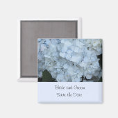 Light Blue Hydrangea Save the Date Magnet (Vorderseite/Rückseite)