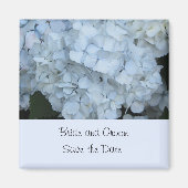 Light Blue Hydrangea Save the Date Magnet (Vorne)