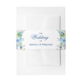 Light Blue Hydrangea Wasserfarbe Blumenzehen Einladungsbanderole (Vorderseite Beispiel)