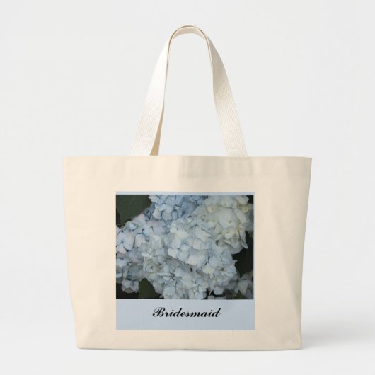 Light Blue Hydrangeas - Bridesmaid Jumbo Stoffbeutel (Vorne)