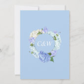 Light Blue Hydrangeas Watercolor Couple Dusche Einladung (Rückseite)