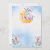 Light Blue Illustriert Baby Dusche Einladung (Rückseite)