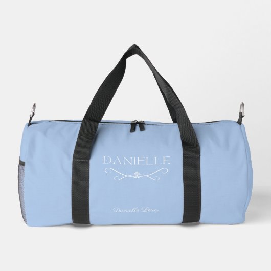Light Blue Individuelle Name "Ballet Everyday" Duffle Bag (Rückseite)