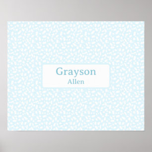 Light Blue Individuelle Name Boy Kinderzimmer Deko
