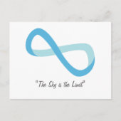 Light Blue Infinity Postkarte (Vorderseite)