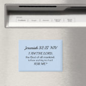 Light Blue Inspirational Bible Verse Power of God Magnet (In Situ (Geschirrspüler))
