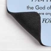 Light Blue Inspirational Bible Verse Power of God Mousepad (Ecke)