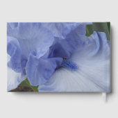 Light Blue Iris Bloom Boy Baby Dusche Gästebuch (Rückseite)